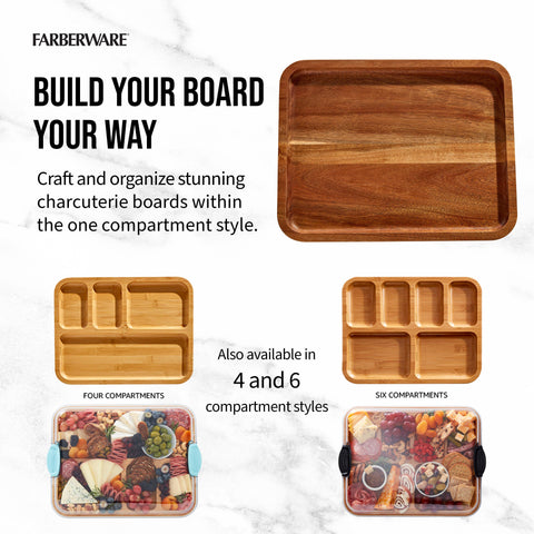 Acacia Cutting Board with white handles (Build A Board)