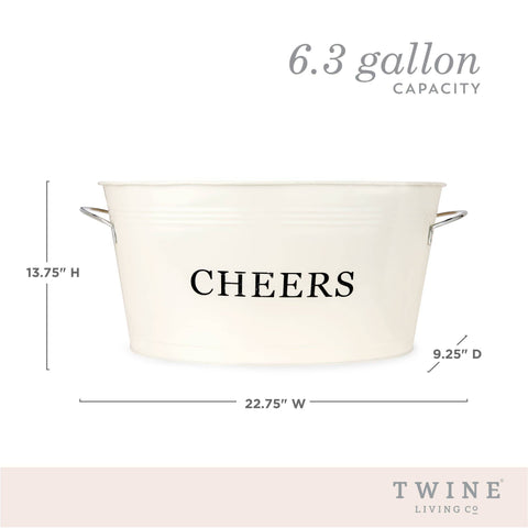 Cheers Galvanized Metal Tub (Twine)