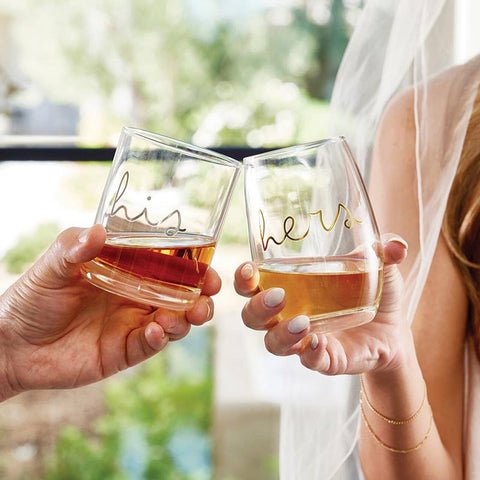 DOF + Stemless Wine Glassware Set - His/Hers (Santa Barbara)