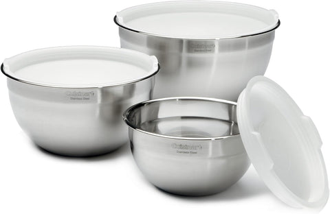 Mixing Bowls Stainless with Lids 3set (Cuisinart)