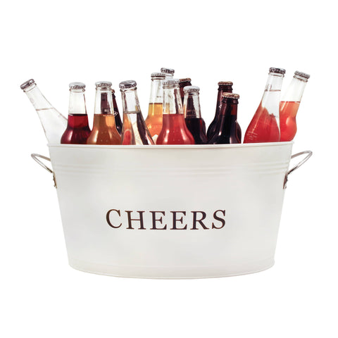 Cheers Galvanized Metal Tub (Twine)