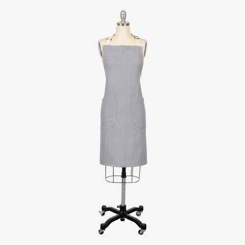 Monaco Slubbed Yarn Apron Frost Grey (Kaf Home)