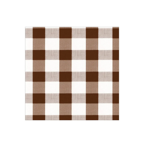 Luncheon Napkins Gingham Chocolate (Caspari)