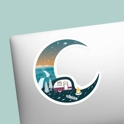 Half Moon RV Camping Sticker (Sentinel Supply)