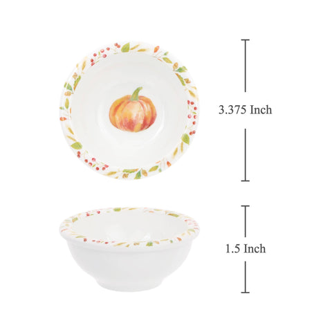 6-Piece Pumpkin 3 3/8" Mini Bowl (Supreme Housewares)