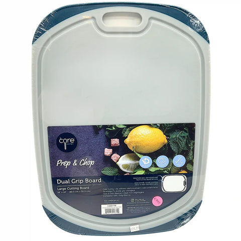 Dual Grip Cutting Board Blue & Grey (Core Kitchen)