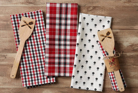 BBQ Dishtowel & Spatula Gift Set Mixed Pack (Design Imports)