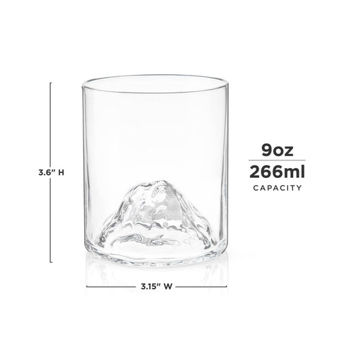 Pacific Northwest Mountain Themed Crystal Tumblers - Set of 2 (Viski)