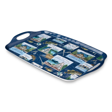Wake At The Lake Melamine Rectangular Tray w/Handles (Certified International)