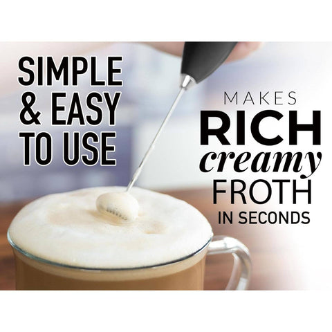 Milk Frother Pitcher Stencil Stirrer Set - Black (Zulay)