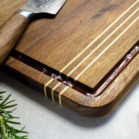 Rock & Branch Acacia Wood Cutting Board with Juice Groove Small (Totally Bamboo)