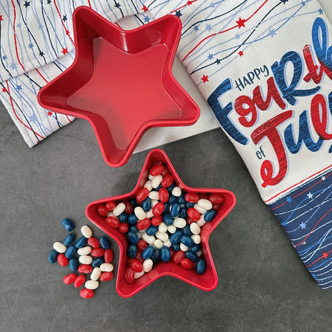 Patriotic Star Melamine 5 1/2" Bowl, Red (Supreme Housewares)