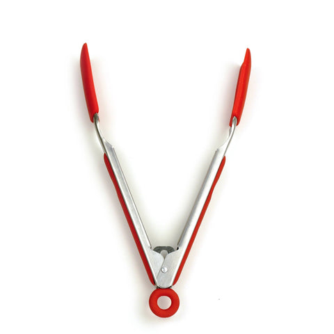 Square Silicone Tip Tongs - 9In - Red (RSVP)