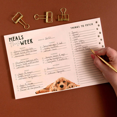 Things to Fetch Dogs Menu Market Notepad (1canoe2)