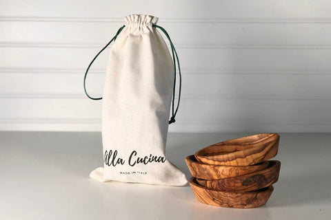 Italian Olivewood Aperitivo Bowls - Set of 4 (Verve Culture)