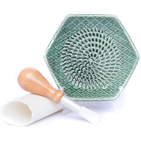 Sage Ceramic Grater Set (The Grate Plate)