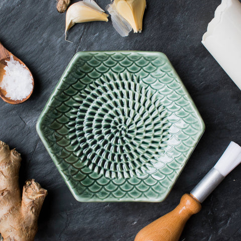 Sage Ceramic Grater Set (The Grate Plate)