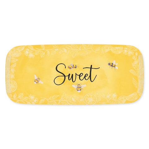 Sweet Bee 15" Melamine Rectangle Tray (Supreme Housewares)