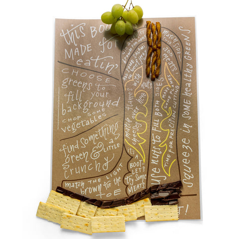 Charcuterie Cheat Sheet | Boot (Color Box Design & Letterpress)