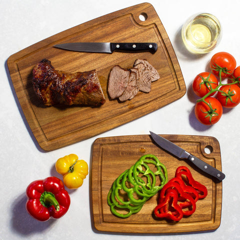 TB Home® 2-Piece Acacia Wood Cutting Board Set (Totally Bamboo)