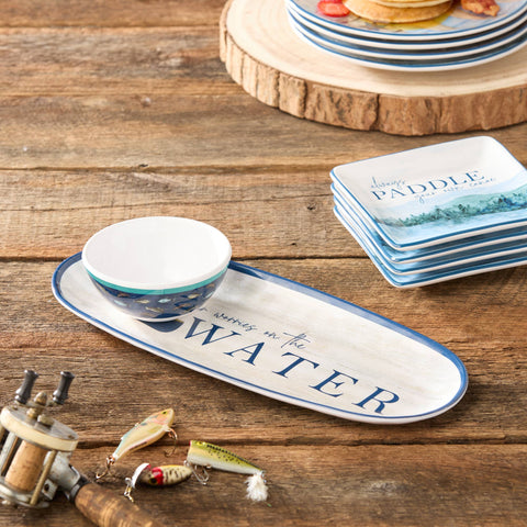 Wake At The Lake Melamine Chip & Dip Set (Certified International)