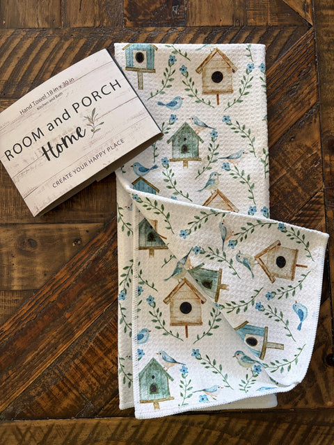 Birdhouses Hand/Tea Towel (ROOM and PORCH)