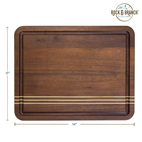 Rock & Branch Acacia Wood Cutting Board with Juice Groove Small (Totally Bamboo)