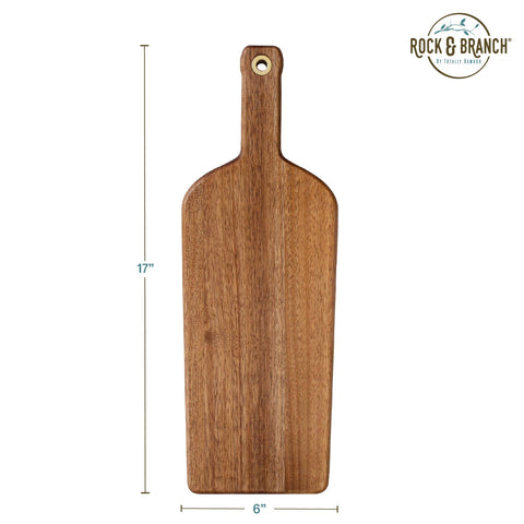 Wine Bottle Shaped Wooden Charcuterie Board (Totally Bamboo)
