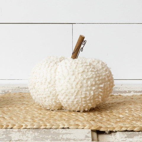 White Fabric Pumpkin (Audrey's)