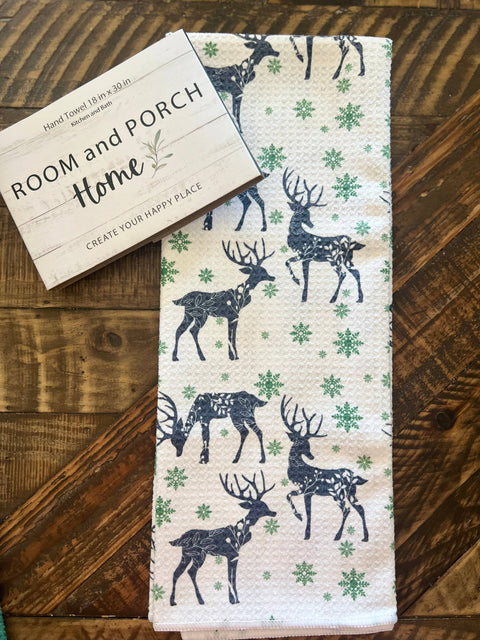 Winter Deer Tea/Hand Towel (ROOM and PORCH)
