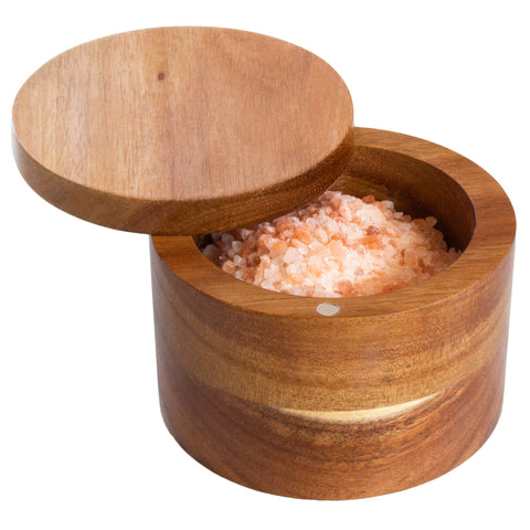 Rock & Branch Acacia Salt Cellar with Swivel Lid (Totally Bamboo)