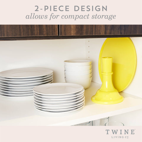 11.5" Collapsable Melamine Cake Stand - Mint (Twine)