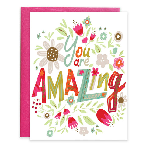 Thank You Greeting Card - Amazing Flora (Gina B Designs)
