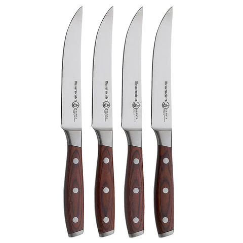 Avanta Fine Edge Steak Knife Set - Pakkawood Handle - 4 Pc (Messermeister)