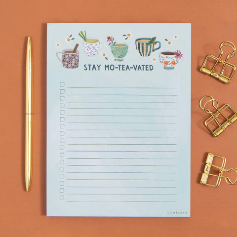 Stay Motivated Teacup Notepad (1canoe2)
