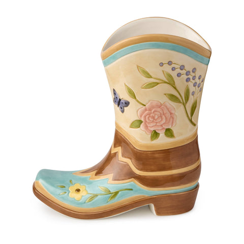 Rosewood Ranch 3-D Boot Vase 56 oz. (Certified International)