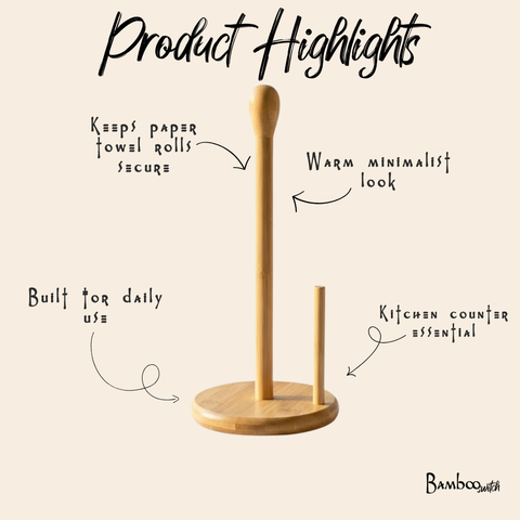 Bamboo Paper Towel Holder (Bamboo Switch)