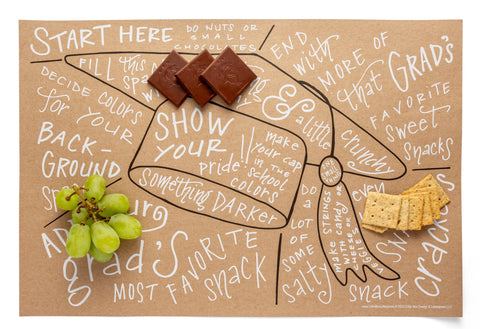 Charcuterie Cheat Sheet | Graduation Cap (Color Box Design & Letterpress)