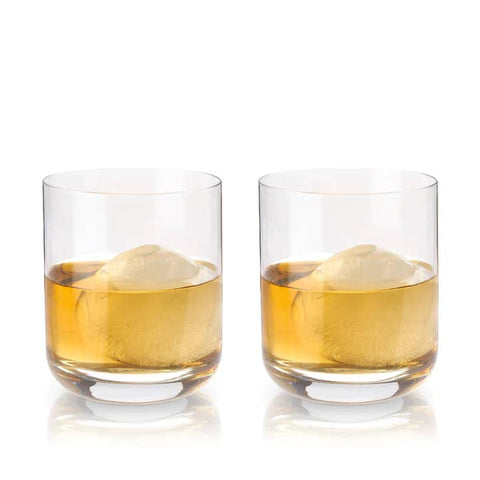 Raye Crystal Lowball Whiskey Tumblers - Set of 2 (Viski)