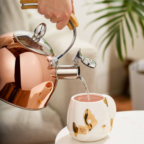 Presley Classic Whistling Tea Kettle - 70oz - Rose Gold (Pinky Up)