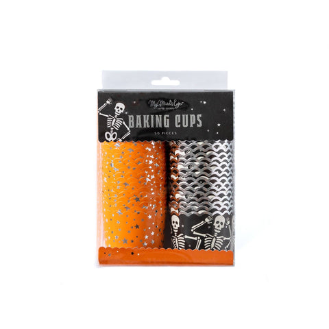 Silver Foil Spooky Skeletons Food Cups (My Mind’s Eye)