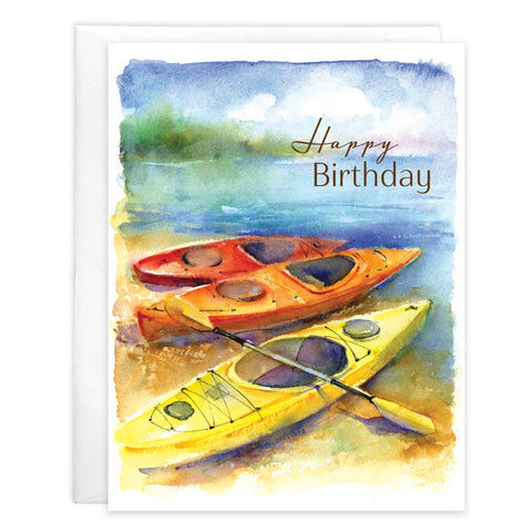 Birthday Greeting Card - Kayaks (GINA B DESIGNS)