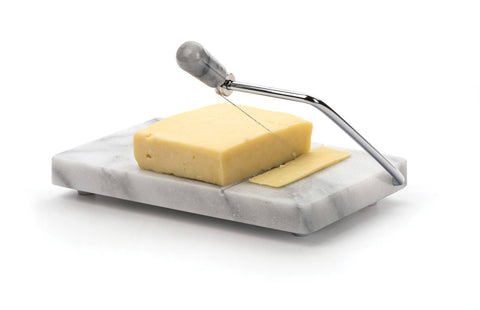 White Marble Cheese Slicer (RSVP)