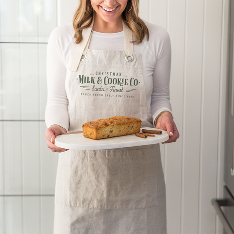 Milk & Cookie Co Apron: Natural (Porter Lane Homes)