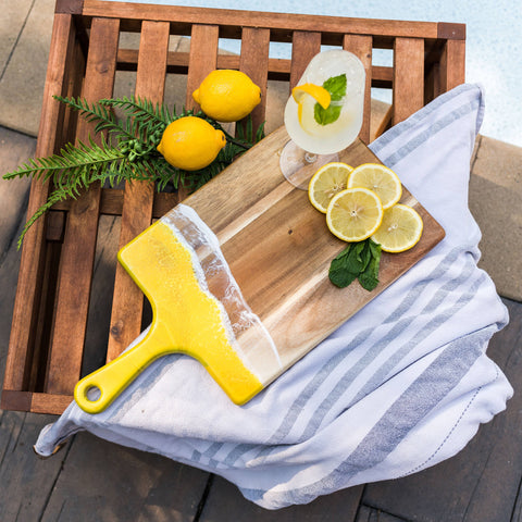 Lemon Resin Charcuterie Board – Large (Lynn & Liana Designs)