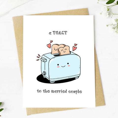 "Toast To The Married Couple" Wedding Card (Big Moods)