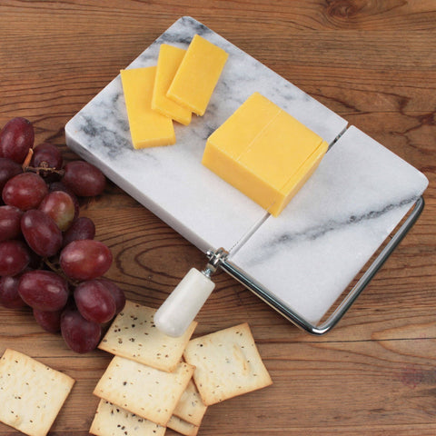 White Marble Cheese Slicer (RSVP)