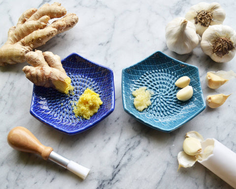 Blue Ceramic Grater Set (The Grate Plate)