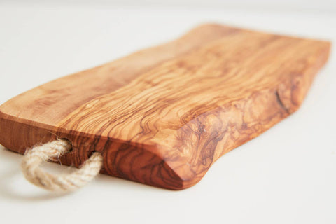 Italian Olivewood Charcuterie and Cheese Board - Rope Handle (Verve Culture)