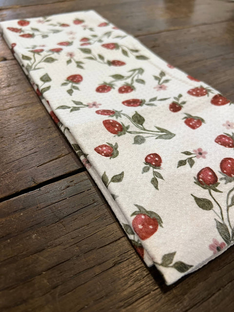 Strawberry Vines Hand/Tea Towel (ROOM and PORCH)